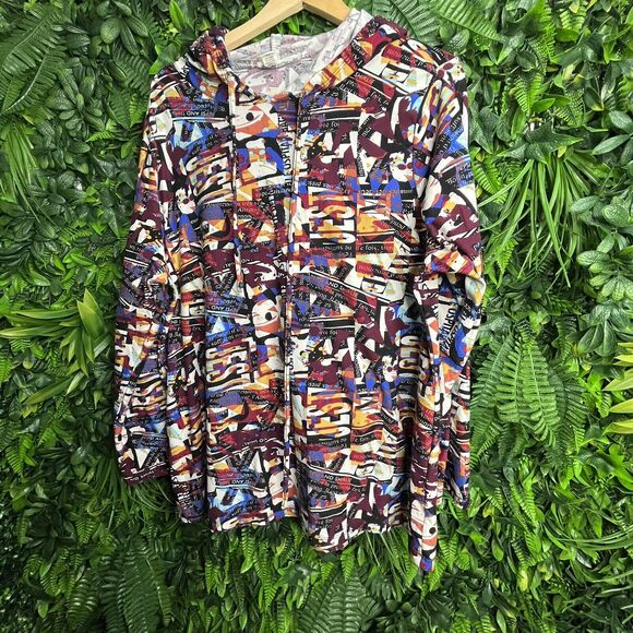 Eye Candy Tops Women 3XL Red Shirt Printed Graphic Hoodie Long Sleeve 0151 - Picture 7 of 9